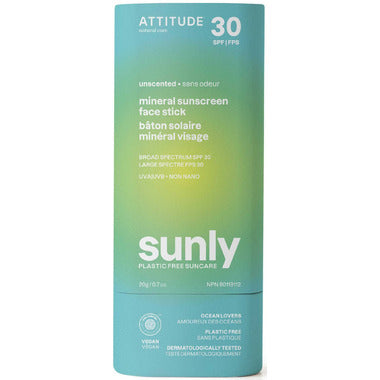 Attitude Sunly Mineral Face Sunscreen Stick SPF 30