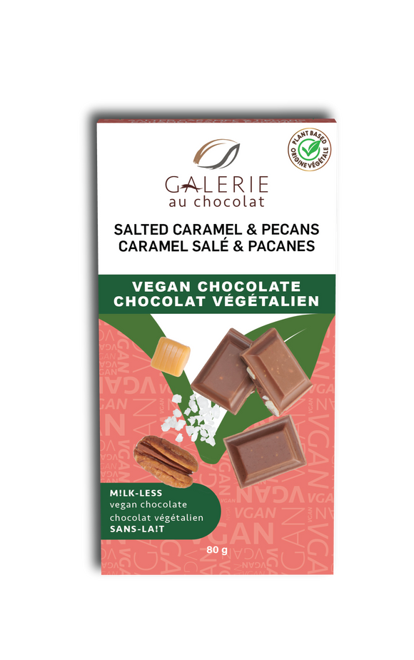 Galerie Au Chocolat Vegan Chocolat Bar Salted Caramel & Pecans