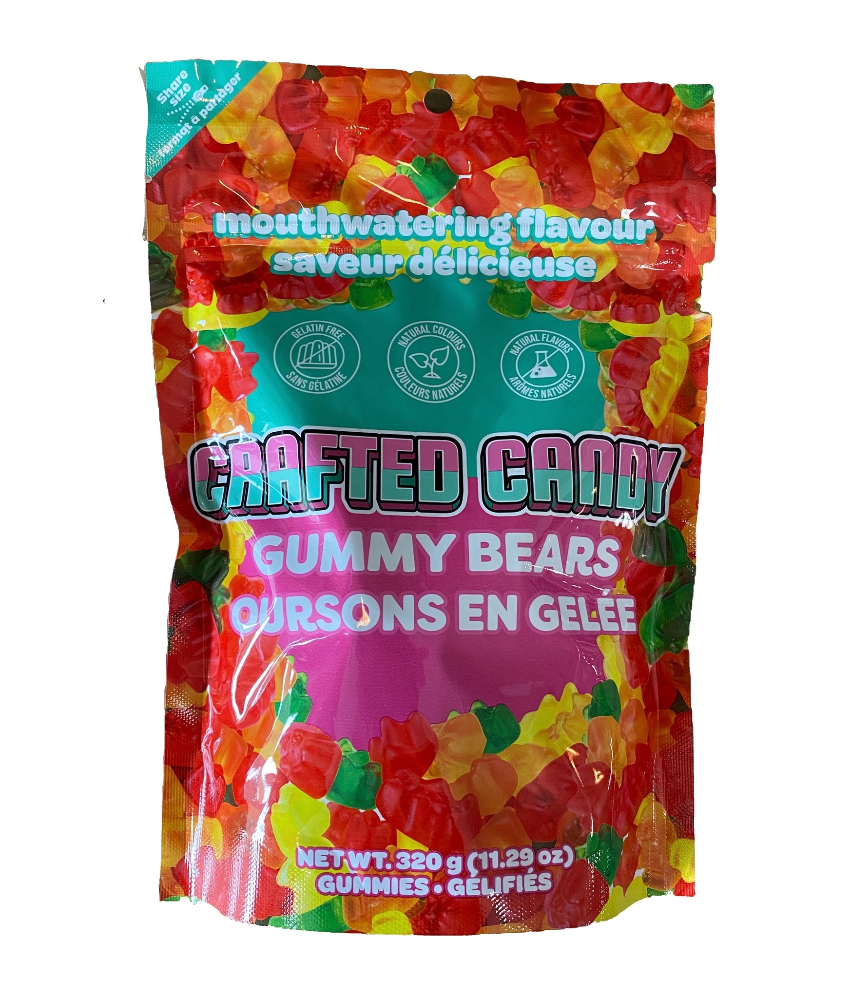 Crafted Candy Gummy Bears 320g Share Size