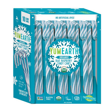 Yum Earth Organic Blue Raspberry Candy Canes