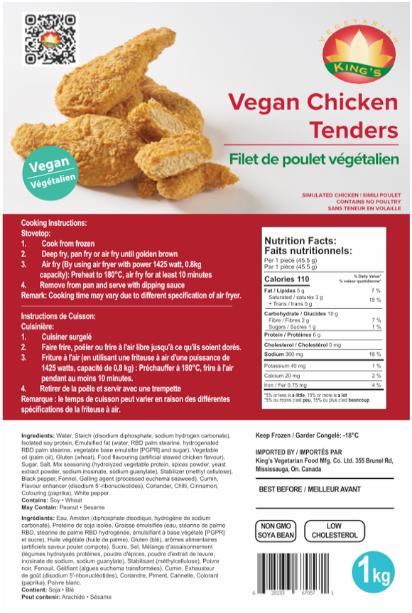 King's Vegan Chicken Tenders 1kg