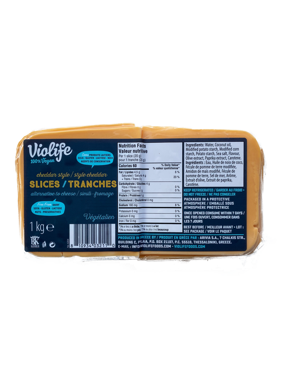 BULK Violife Cheddar Slices 1KG