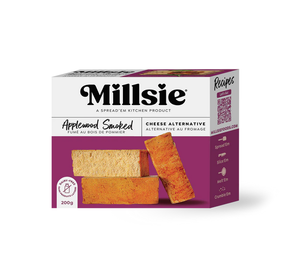 Millsie Cashew Cheese Block Applewood Smoked