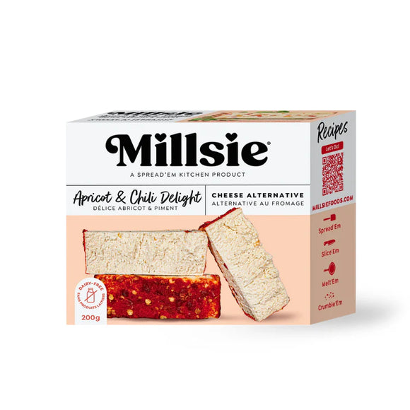 Millsie Cashew Cheese Block Apricot Chili Delight