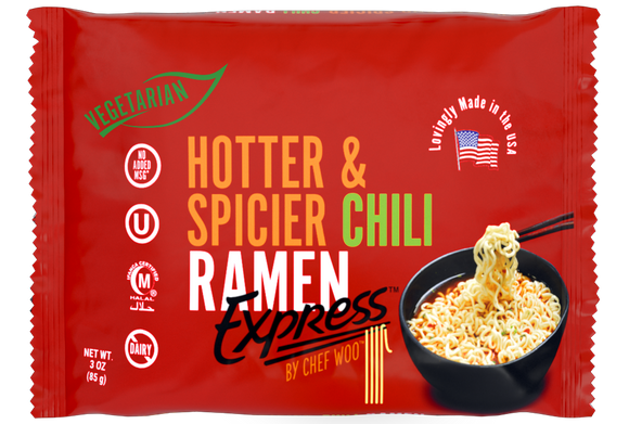 Chef Woo Ramen Express Hotter & Spicier Chilli Flavour