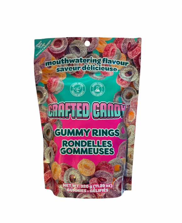Crafted Candy Gummy Rings 320g Share Size
