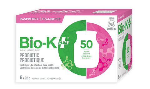 Bio-K Drinkable Vegan Probiotic Raspberry 6 Pack