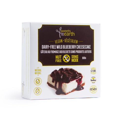 Sweets From The Earth Nut-Free Wild Blueberry Cheesecake