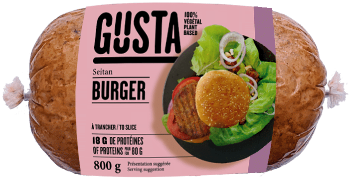 Gusta Seitan Burger To Slice
