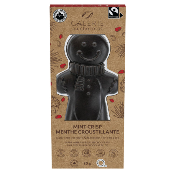 Galerie Au Chocolat Chocolate Mint Crisp Gingerbread Man