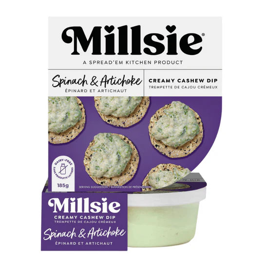Millsie Creamy Cashew Dip Spinach & Artichoke