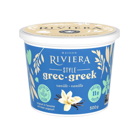 Riviera Oat Based Greek Yogurt Vanilla Bean