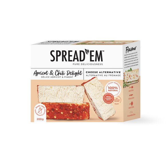 Spread 'Em Kitchen Cashew Cheese Block Apricot Chili Delight