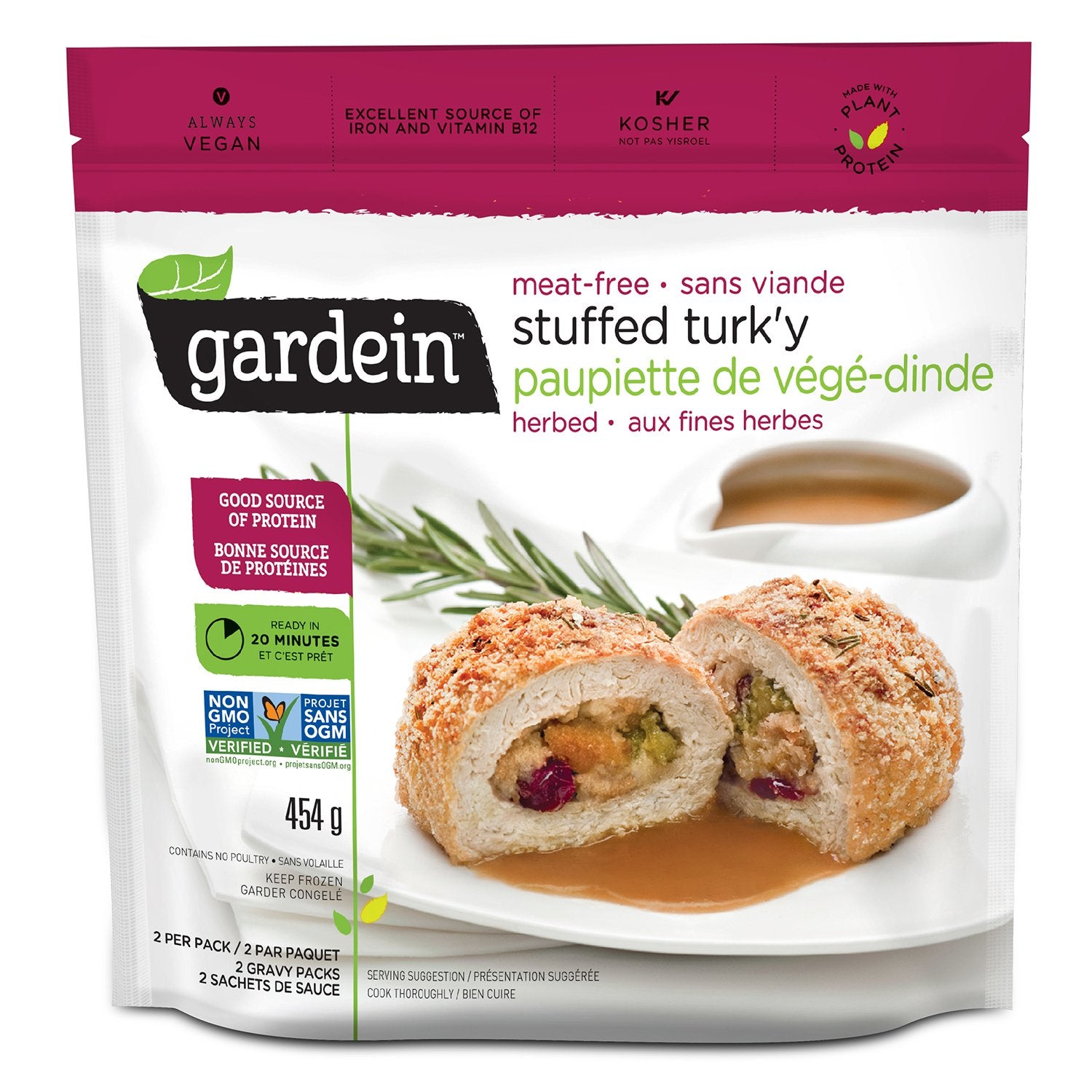 Gardein Stuffed Turk'y With Gravy