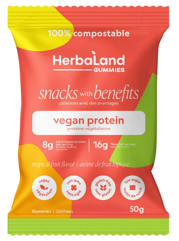 HerbaLand Tropical Fruit Protein Gummies