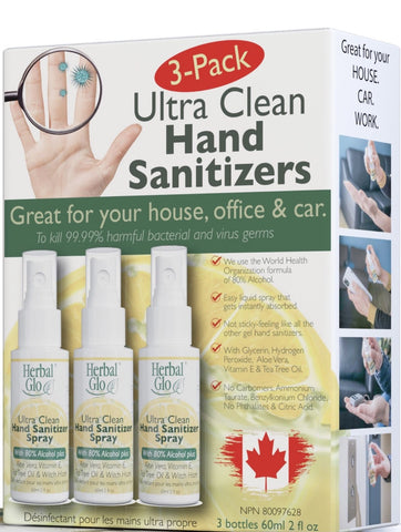 3 PACK Herbal Glo Hand Sanitizer