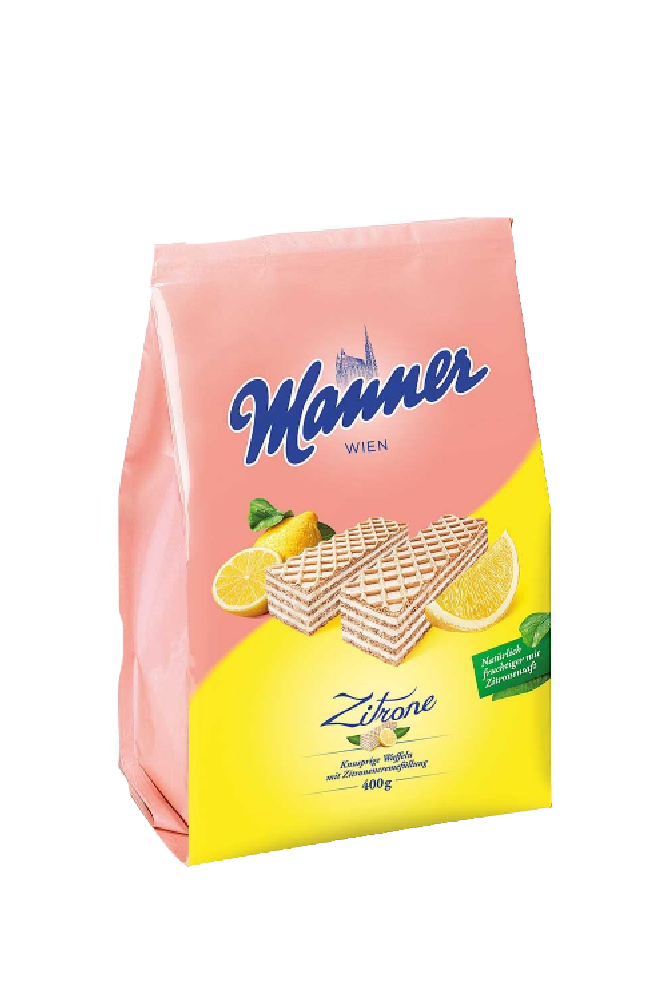 Manner Lemon Cream Wafers 400g Bag