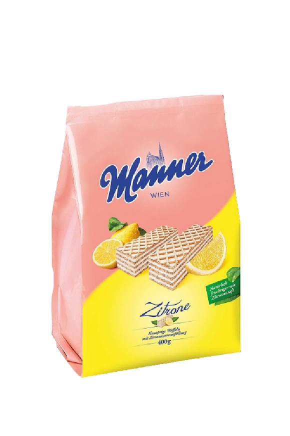 Manner Lemon Cream Wafers 400g Bag