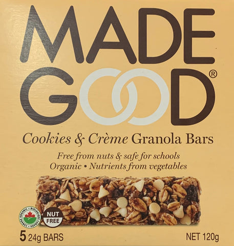 Made Good Cookies & Creme Granola Bars