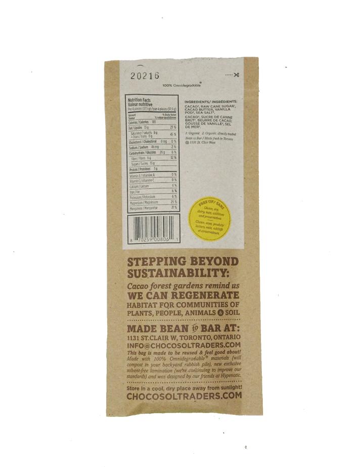 Buy Chocosol Vanilla Sea Salt Dark Chocolate Online – Good Rebel