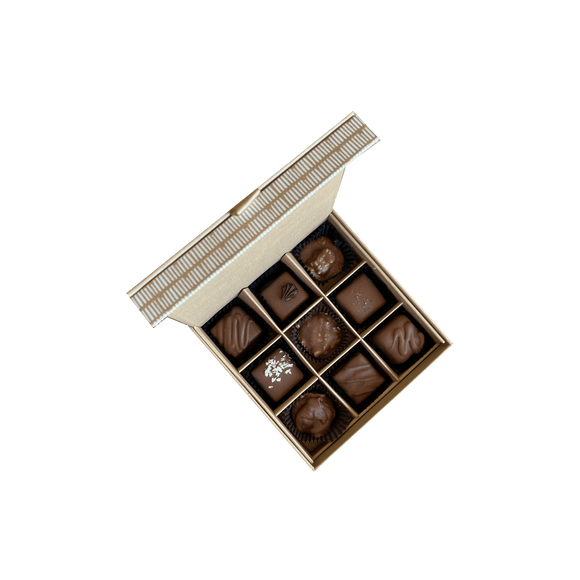 Sjaak's Nuts & Chews Melk Chocolate Truffle Assortment (9pc)