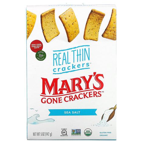 Mary's Organic Real Thin Crackers - Sea Salt